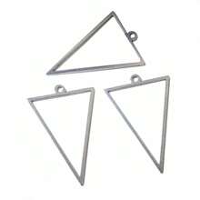 10/20 chiếc 304 thép không gỉ mặt dây chuyền hình học UV Epoxy Resin khung Bezel nhẫn cho DIY làm đồ trang sức phụ kiện phát hiện - màu thép - Xem 4