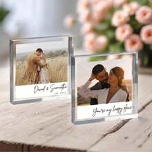 Personalized Acrylic Photo Block, Custom Photo Acrylic Plaque, Wedding Gift, Family Gift, Photo Print Acrylic Gifts, Anniversary Gift 10cm*10cm*1cm