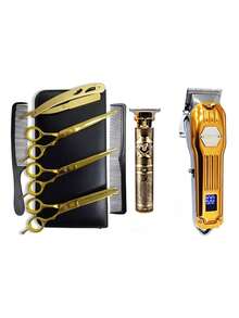 Barber Kit Scissors Cutting Machine Finishing Machine - Vàng - Xem 1