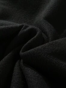 男士休闲宽松连帽运动衫 - 黑色 - 查看 3