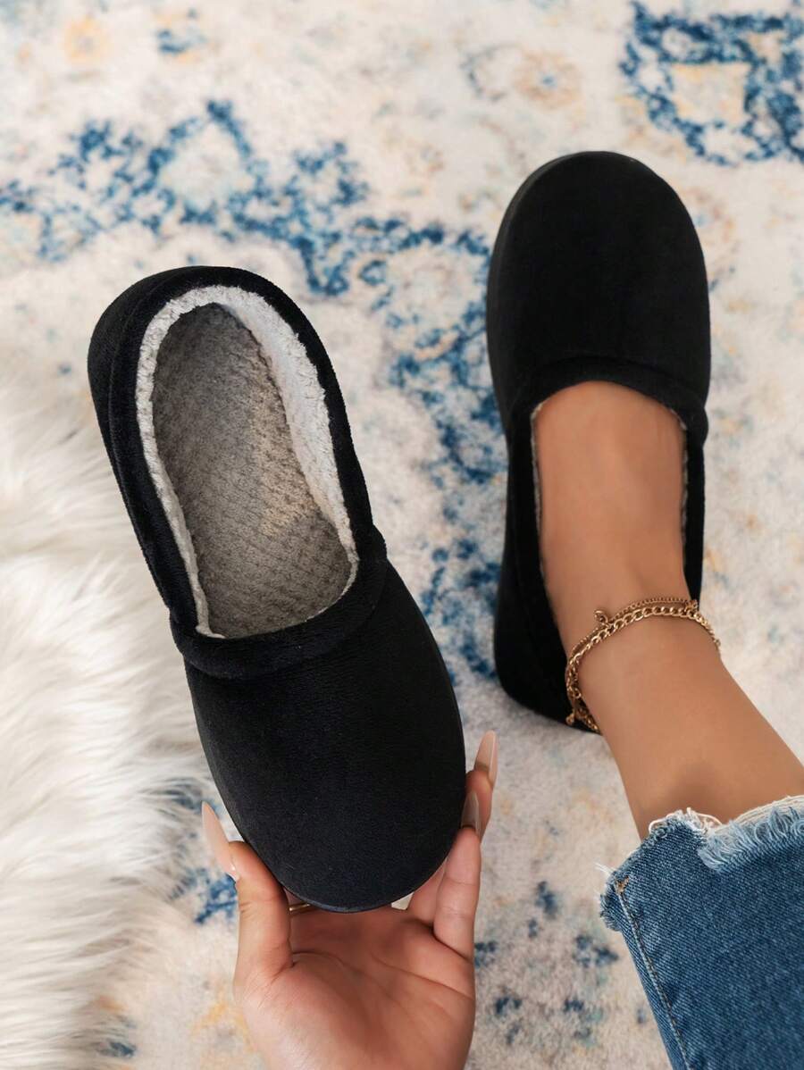 Women Memory Foam Slippers - Black - View 1