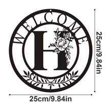 1 件金属牌匾装饰，经典字母设计金属墙面艺术吊坠，壁挂装饰，创意镂空剪影艺术，室内家居装饰，花园墙面艺术，金属艺术工艺品，节日礼物，家居装饰，房间装饰，墙面装饰礼物生日毕业 - 黑色 - 查看 38