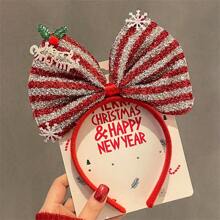 1pc 2025 Christmas Headband New Bowknot Headwear, Party Hair Accessory,Christmas - Multicolor - View 22