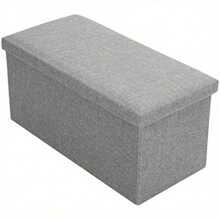 Storage Bench 76x38x38cm Storage Box End Of Bed Storage Bench Storage Bench For Home Living Room Back To School Dormitory Storage - Grey - View 2