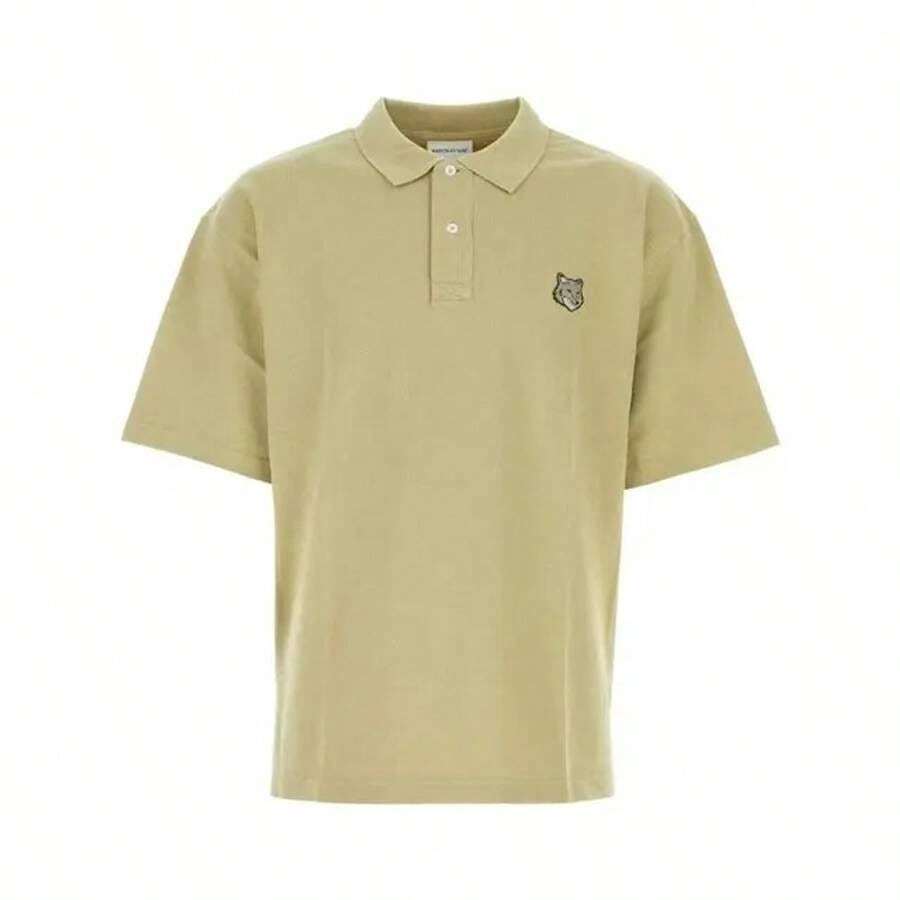 Maison Kitsuné Bold Fox Head Patch Oversized Polo Shirt Sage Green - màu xanh lá - Xem 1