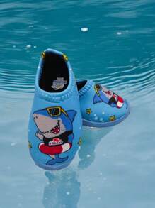 Zapatos Acuaticos Suela de  Goma con Dibujos para Niños Zapatos para Playa - azul real - Ver 1
