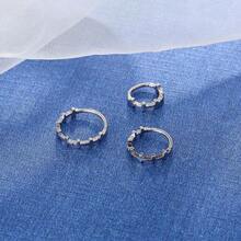 PIERCING RING SURGICAL STEEL PVD ARTICULATED SEGMENT CROSS - Bạc - Xem 3