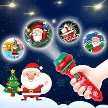 Children's Fun 24-Pattern Projection Flashlight Educational Toy, Santa Claus Glowing Pattern, Christmas Holiday Gift Surprise - Multicolor - View 7