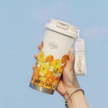 1 件 500ml/16.9oz 双饮咖啡杯，高品质不锈钢真空保温杯带吸管，男女皆宜，适合户外和车辆返校 - 彩色 - 查看 15
