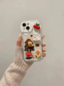 Tranh trang trí cây thông Noel, Hình dán Giáng sinh, Dây chuyền, Ốp lưng điện thoại dày dặn, chống sốc, viền gợn sóng màu kem, in hình tương thích với iPhone 16 XR /7/8 15 Pro Max/12 Pro Max/13 Pro Max/14 Pro Max 13 14 11 12p 14 Plus 11 P 12 Pro Chống sốc XS.XR /78p.78ges2, Phù hợp với A134G A22 A21S A514G A52 S22 Ultra A335G, A34 A35, Tương thích với Redmi 10 Tương thích với Redmi Note 114G Tương thích với Redmi 11 Lite A53 TPU A14 /A23/S23 Ultra S24 A14 A15 S23 A73 A55 A54 Tương thích với ốp điện thoại Redmi, Phiên bản quốc tế, Không phải phiên bản nội địa - Nhiều màu - Xem 2