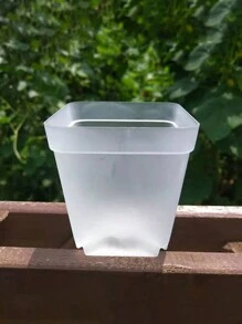 Set da 10 Pezzi Vaso da fiori quadrato di colore misto, mini vaso per piante grasse con vassoio, fioriera in plastica, decorazione domestica da giardino