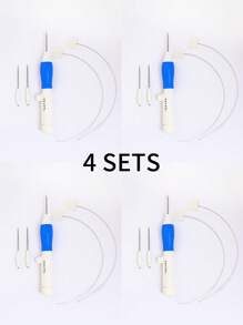 Bộ dụng cụ thêu kim đục lỗ 1/2/4 chiếc, kích thước kim có thể điều chỉnh cho kim đục lỗ thủ công DIY - Nhiều màu - Xem 13