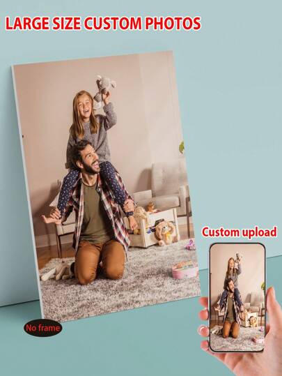 1 Pc, Optional Frame, Custom Canvas Painting, Custom Photo, Christmas, Christmas Decorations, Unique Creative Wall Art, Suitable Birthday Party, Anniversary, Home Decoration, HD Printing, Preserving Memories, Saving Beautiful Moments, The Ideal Christmas Gift, Perfect For Room Decor