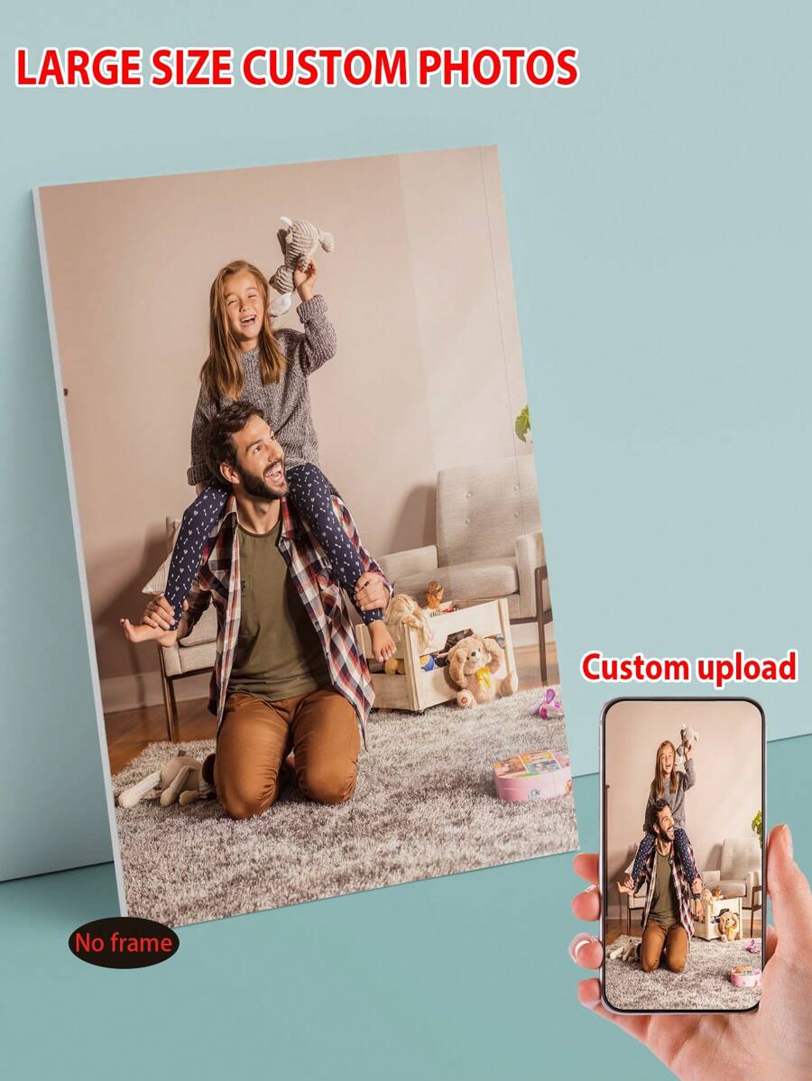 1 件，可选框架，定制帆布画，定制照片，圣诞节，圣诞装饰，独特的创意墙面艺术，适合生日派对，周年纪念，家居装饰，高清打印，保存回忆，保存美好时刻，理想的圣诞礼物，完美的房间装饰