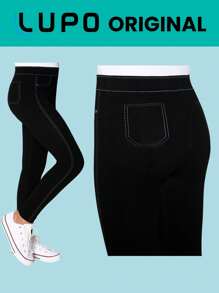 Lupo Children's Leggings, 150 Yarn Polyamide, Thick Fabric - màu đen - Xem 1