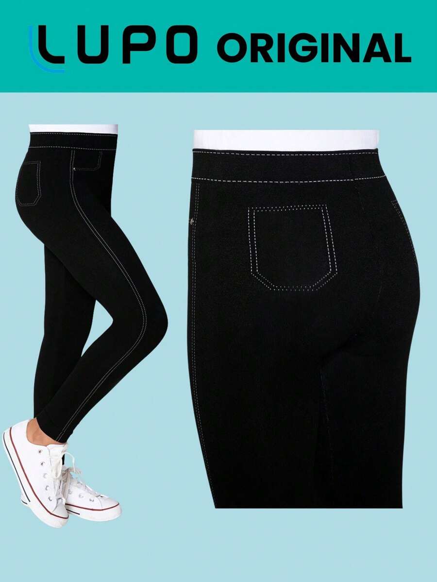 Lupo Children's Leggings, 150 Yarn Polyamide, Thick Fabric - màu đen - Xem 1