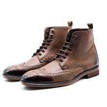 Bostonian Boot Men Gentleman Chelsea Boot Suede Leather - Redwood - View 5