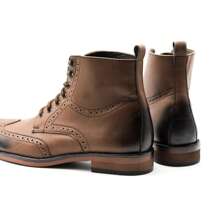 Bostonian Boot Men Gentleman Chelsea Boot Suede Leather - Redwood - View 7
