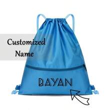 Customized Name Drawstring Drawstring Bag, Large Capacity Sports And Fitness Bag, Cross-Border New Backpack, Waterproof Backpack,Lightweight,Large Capacity,Multifunction,Portable,All-Purpose,Functional,Colorful,Solid Color,Basics,Commuting,Leisure,Funny,Contracted,Custom,Personalized,Unique,Customized,Girlfriend,Boyfriend,Family,Friends,Vacation,School Supplies,Back To School,School Gift,For Office,For School,For Classroom,For Teacher Gifts,For University,For Colleague,For Dorm Rooms,For Teacher,For Boys And Girls,For Teenagers,Junior High School Students,Middle School Students,High School Senior High School Students,College Students,University Students,Freshman,Sophomore,Underclassmen - Multicolor - View 27
