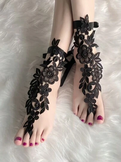 性感内衣、性感肩带、浪漫蕾丝手套、刺绣镂空性感腿环、狂欢性感配饰