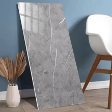 20PCS Self-Adhesive Black Marble PVC Cladding Wall Panels For Kitchen Bathroom Carnival Home Sticker - Gris - Ver 6