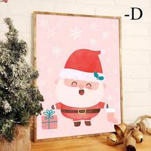1 件复古圣诞艺术圣诞绘画，可打印圣诞老人圣诞绘画家居装饰，帆布海报装饰，墙壁海报墙艺术装饰壁画，家居装饰，海报艺术，走廊卧室客厅装饰，帆布墙壁海报，卧室客厅走廊装饰 - 彩色 - 查看 11