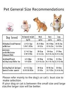 1pc Knitted Cable Sweater For Pets, Solid Color, Keep Warm In Winter - White - View 6