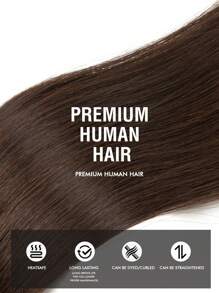 10pcs Mini Tape-In Hair Extensions, Human Hair, #2 Dark Brown, 14-22 Inches, Remy Human Hair, Invisible Tape-In Hair Extensions - S2 - View 6