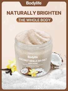 1 件装椰子香草海盐身体磨砂膏，200 克，去角质保湿，热带香味，深层清洁，温和亮肤，保湿身体护理，令肌肤柔软光滑 - 椰子香草海鹽 - 查看 1