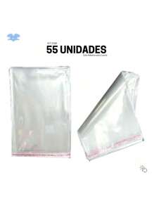 Adhesive Plastic Bag To Protect Manga HQ 18x25 With 55 Units - Minh bạch - Xem 2