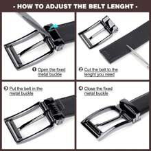 Belt Men Adjustable Leather Leather Belt Men 32mm Wide Men Black Belt For Business Suit Jeans Leisure
