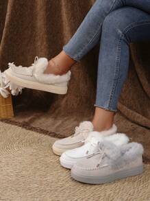 Neue modische winterstiefel mit dicker sohle, wasserdicht, thermoauskleidung, retro-stil, kurze schaftlänge, rutschfeste weiche sohle für herbst & winter