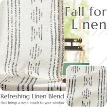 VANGAO Boho Curtains Black Stripe Farmhouse Curtains Geometric Mudcloth Linen Curtains For Living Room Grommet Window Curtains 2 Panels - 黑色 - 查看 9