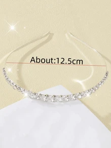 1件装时尚简约水晶发箍，闪亮水钻发饰头巾，适合优雅休闲派对，发带，发圈头饰 - 彩色 - 查看 5