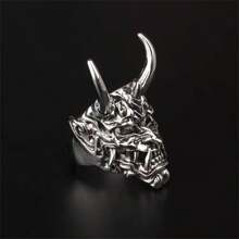 1pc Demon Mask Open Ring, Suitable For Men's Daily Wear