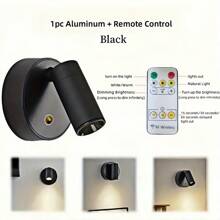 1 件铝塑无线磁性可充电触摸调光壁灯，3 色可调，无需接线，适用于卧室、床边、走廊、客厅、办公室装饰 - 彩色 - 查看 20