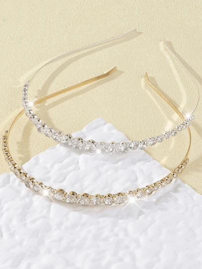 1pc Fashion Simple Crystal Headbands, Shiny Rhinestone Hair Accessories Headwrap For Elegant Casual Party,Hairband,Hair Hoop Head Accessories