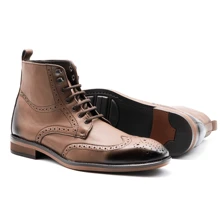 Bostonian Boot Men Gentleman Chelsea Boot Suede Leather - Redwood - View 4