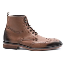 Bostonian Boot Men Gentleman Chelsea Boot Suede Leather - Redwood - View 2