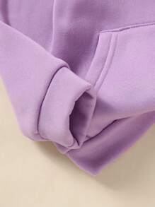 Set de 3 piezas de sudadera con capucha con estampado de corazón para niña, conjunto de ropa casual y deportiva cómoda y abrigada para exteriores