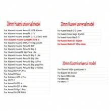 20 毫米皮革表带腕带适用于 Garmin Vivoactive 3 5 Forerunner 645/245/158 兼容 Galaxy Watch 4 5 6 40 毫米/44 毫米 Watch 5 Pro 45 毫米适用于 Amazfit Bip 3 Pro GTS 4 适用于 Watch GT 3 Pro 43 毫米女士女孩智能手表腕带 - 20mm - 查看 12