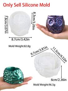 1PC Cute Animals Candle Cup DIY Silicone Molds Hedgehog Owl Succulent Plant Flowerpot Epoxy Resin Casting Molds 3D Gypsum Home Decor Supplies Desktop Ornament
