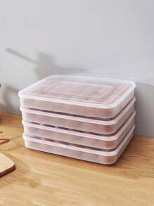 1 pieza/2 piezas Bandeja para huevos con tapa que puede contener 30 huevos, envase de almacenamiento transparente para huevos, cartón de huevos de capa individual separado, bandeja fresca, soporte para huevos frescos, adecuado para refrigerador de cocina, gabinetes y estantes, artículos de cocina - Blanco - Ver 6