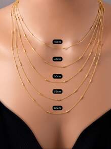 Cadena de collar de plata de ley 925, cadena de collar chapada en oro de 14K, collar para uso diario, joyería, regalo para mujeres, collar fino, collar de plata - cadena - Ver 4