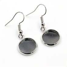 10 piezas de soportes para pendientes aptos para cabujones de 12 mm, accesorios para hacer pendientes tipo gota, componentes para joyería DIY