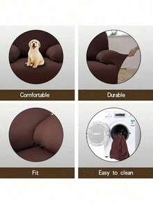 Stretch Recliner Slipcover, Couch Cover, Sofa Cover, Furniture Chair Slipcovers - Màu nâu - Xem 5