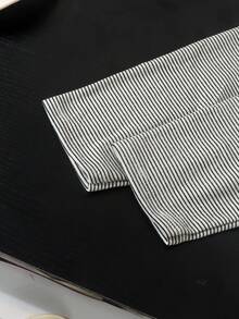 男童条纹长袖 T 恤，韩版休闲上衣，幼儿春装 - 灰色 - 查看 4