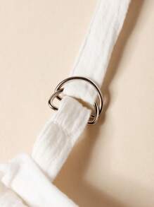 1pc Breathable Cotton Muslin Multi-Function Nursing Cover, Breastfeeding Scarf, Stroller Sun Shade & Wind Protector - White - View 6