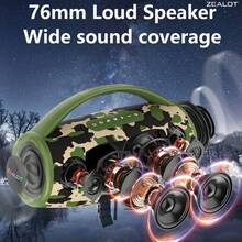 Loa không dây ZEALOT S97 80W, Loa siêu trầm di động ngoài trời, Chất lượng âm thanh Hifi, Ghép nối kép, Sạc nhanh, 16000mAh. - xanh quân đội - Xem 4