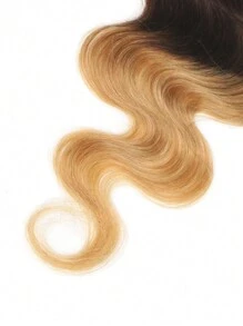 Ombre Body Wave Ludzkie Włosy Zamknięcie T1B/4/27 Kolor Brazylijskie Włosy Ludzkie Ombre Body Wave Ludzkie Włosy 4x4 Zamknięcie Koronki Zamknięcie Części Wolnej Przezroczysta Koronka